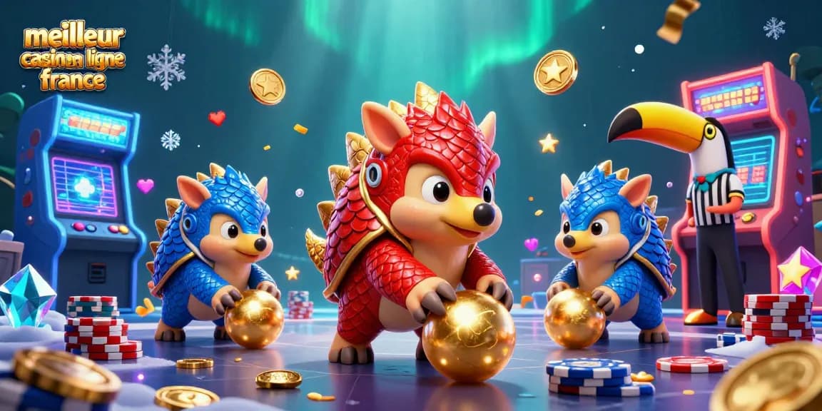 Revivez l'excitation au meilleur casino en ligne France avec un choc créatif entre des pangolins colorés!