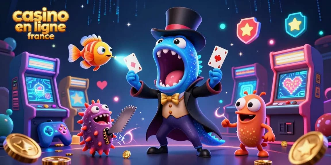 Jouer sur un casino en ligne France avec des machines à sous colorées et des créatures sous-marines magiques.