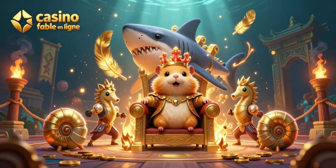 Explorez un casino fiable en ligne avec le roi hamster et son équipe royale sous-marine.