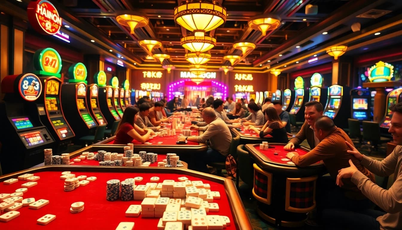 Experience the excitement of Mahjong Ways 2 with players immersed in thrilling casino gameplay.