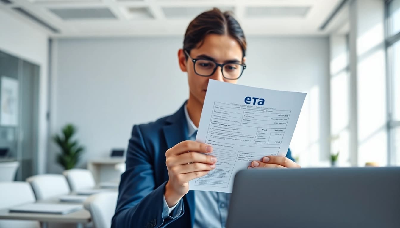 Complete the eta uk application form with confidence in a modern workspace