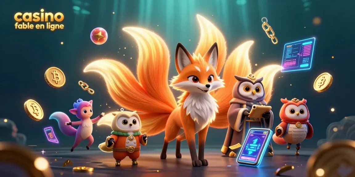 Jouez sur un casino fiable en ligne avec un renard à neuf queues aux couleurs éclatantes et une chouette sage.