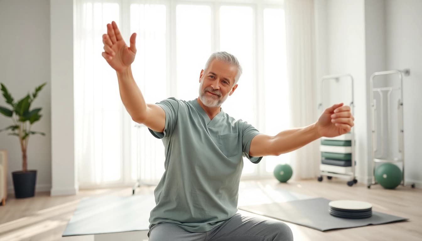Engaging session at Health in Motion Rehabilitation showcasing patient-therapist interaction.