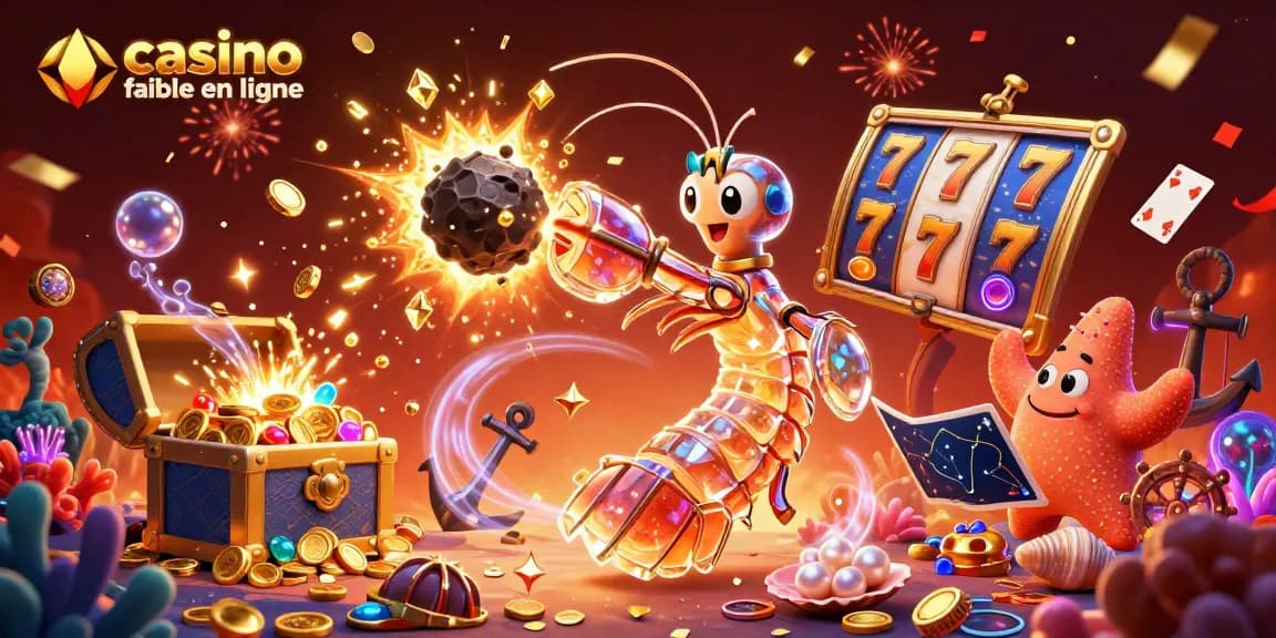 Illustration 3D d'un samouraï galactique et figurines colorées dans un casino fiable en ligne.