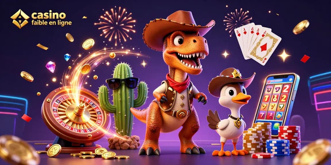 Profitez des jackpots en jouant dans un casino fiable en ligne avec un T-Rex et des jeux scintillants.