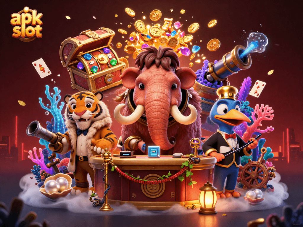 Menangkan apk slot dengan pengalaman kasino ceria dari karakter 3D menarik dan elemen perjudian.