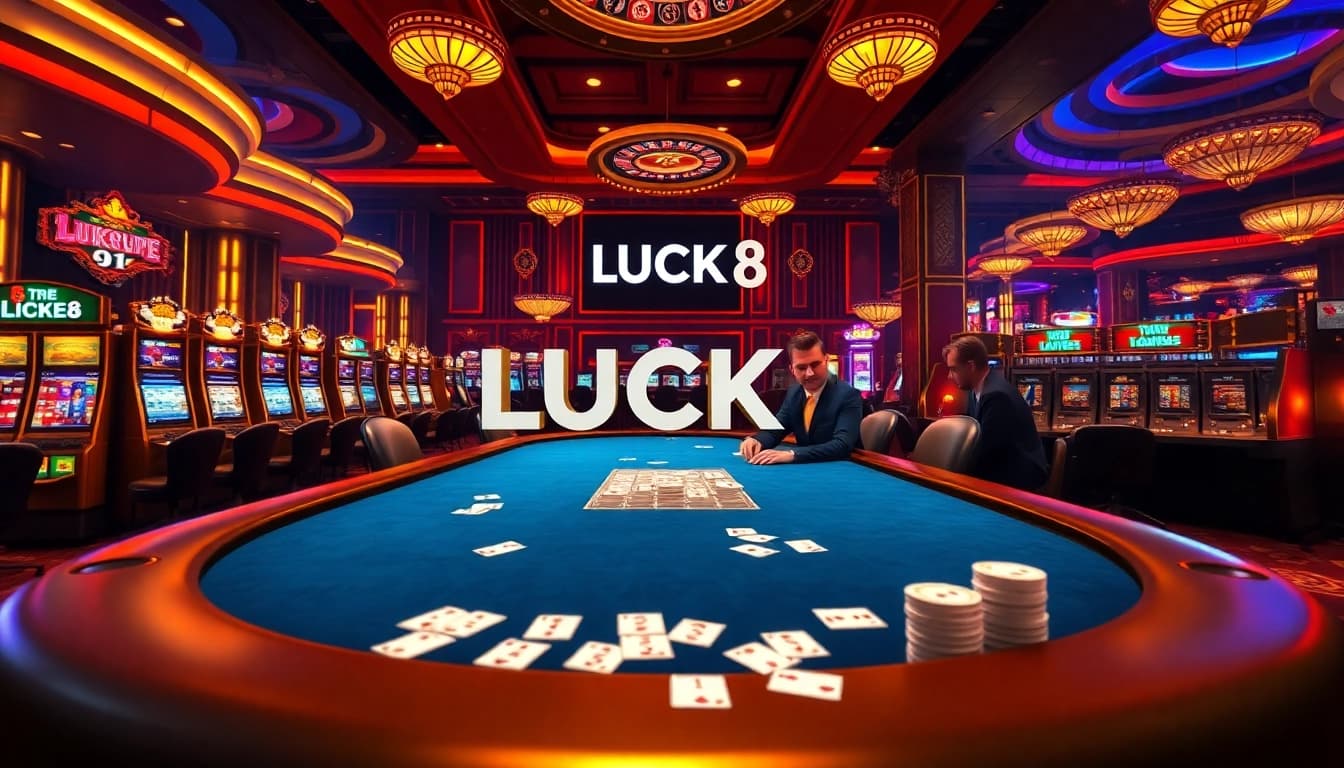 Experience the excitement of LUCK8 casino with luxurious poker games and vibrant slot machines.