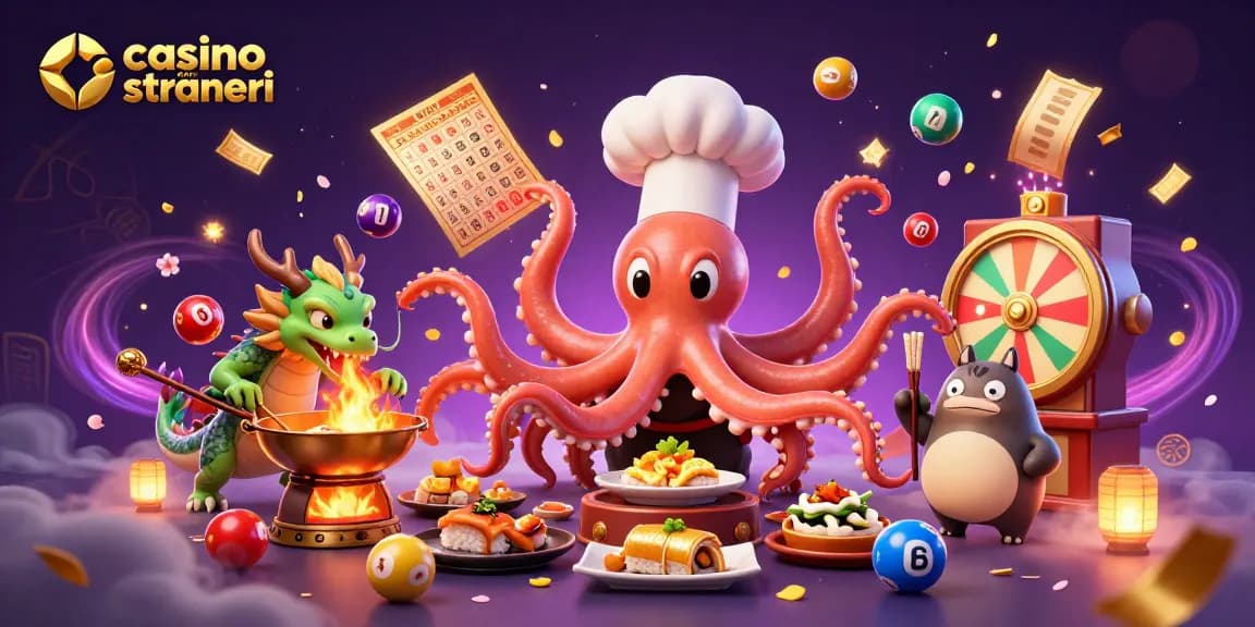 Partecipa a un gameplay emozionante nei casinò online stranieri con elementi di lotteria colorati e personaggi dinamici.