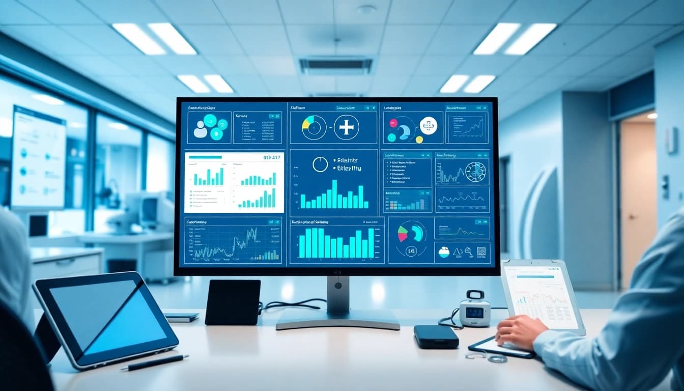 Optical display of HL7 Interface showcasing real-time healthcare data integration.