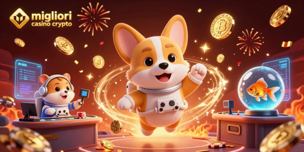 Gioca ai migliori casino crypto con Bitcoin e Ethereum in un'illustrazione vivace di un casinò spaziale.