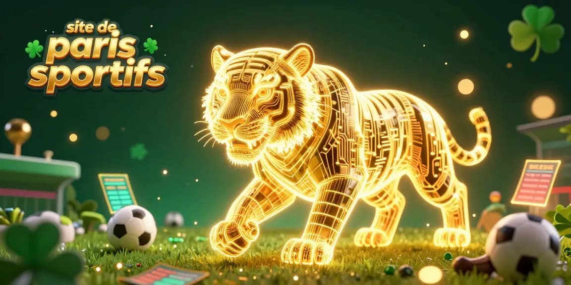 Plongez dans le site de paris sportifs avec des éléments dynamiques et des personnages en 3D.