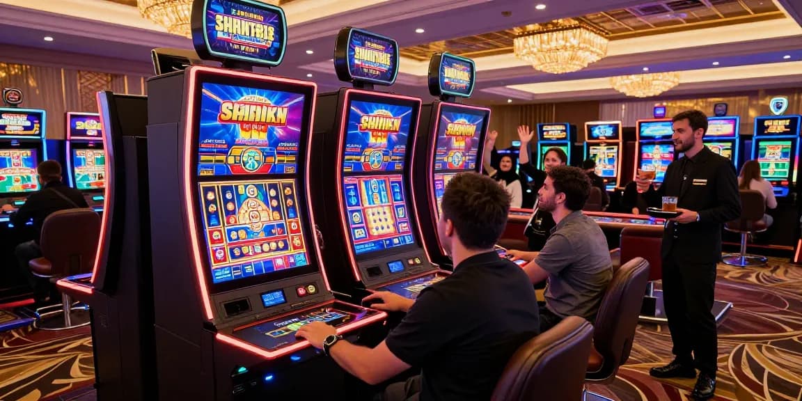 Being-there.org.uk showcases a vibrant casino scene with gamers enjoying slots and celebrations.