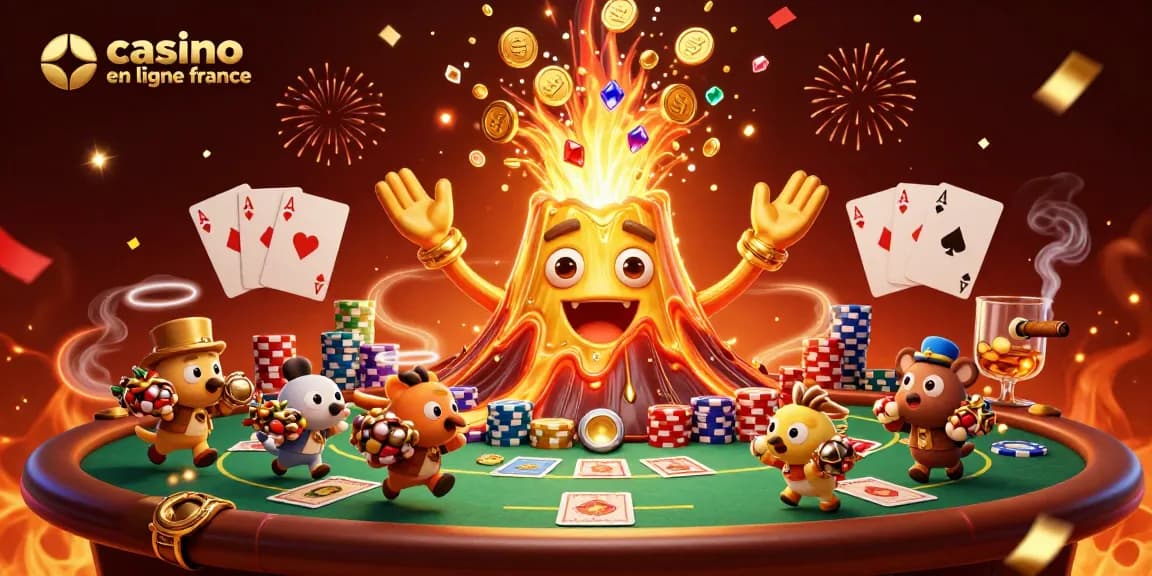 Jouez avec le volcan doré dans un casino en ligne France, rempli de trésors et d'excitation.
