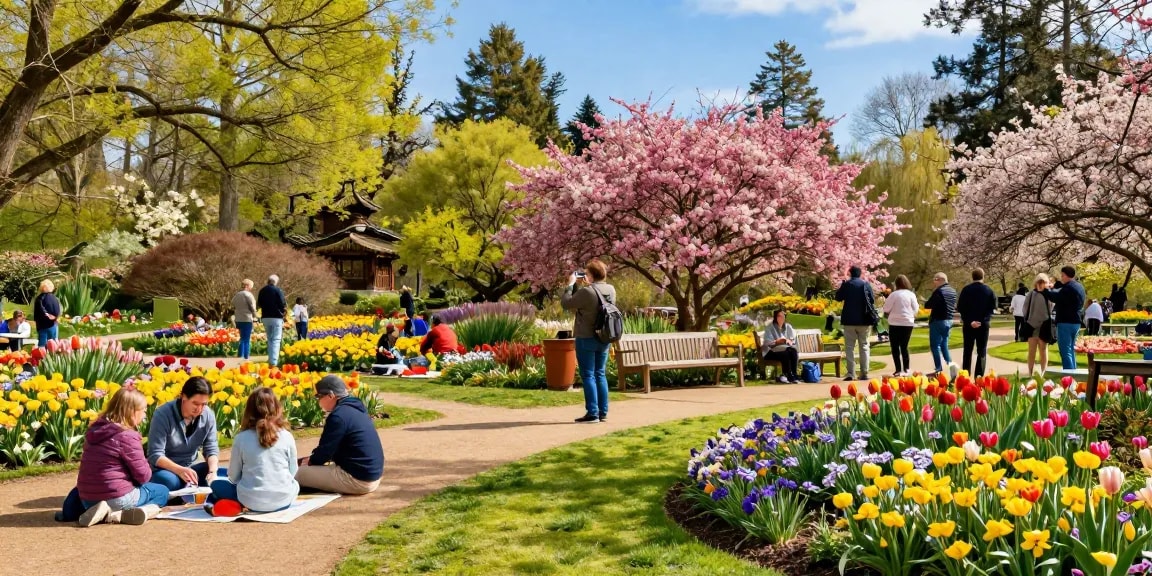 Explore Capay Valley Garden Tour vibrant flowers and joyful tourists at https://www.thecapayvalleygardentour.com