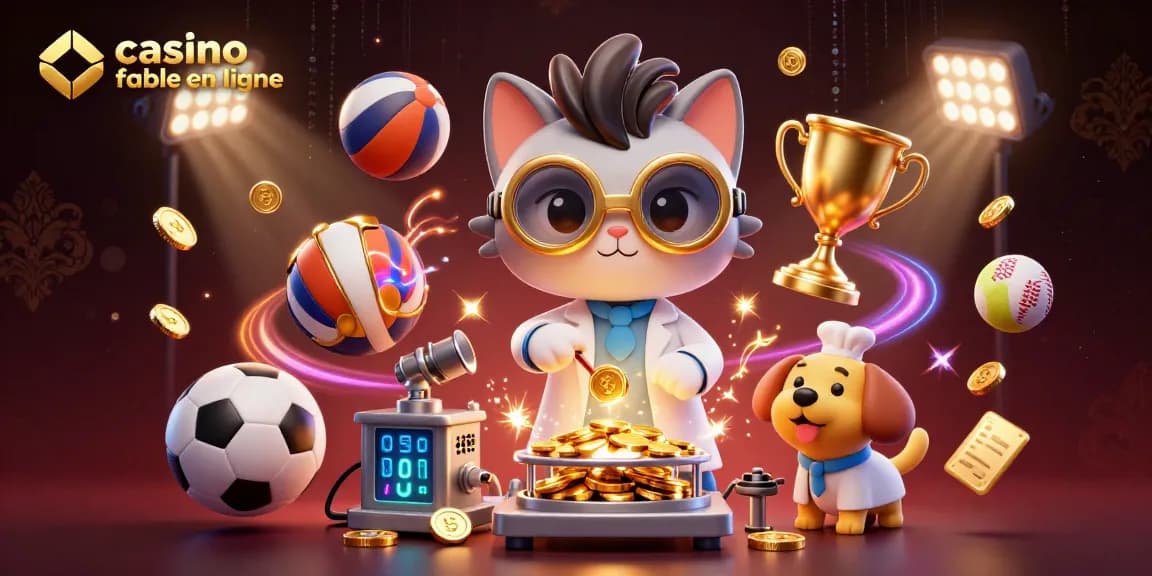 Expérimentez le glamour des jeux avec un casino fiable en ligne et un chat fou inventant une machine à pièces d'or.