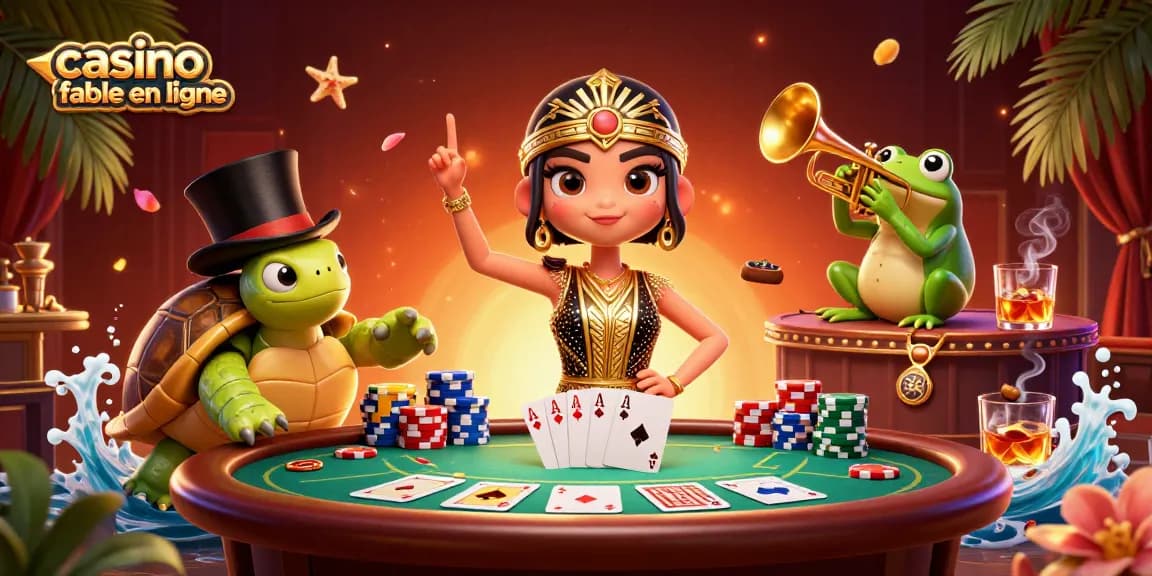 Profitez des jeux de poker sur un casino fiable en ligne avec un décor de jazz animé.