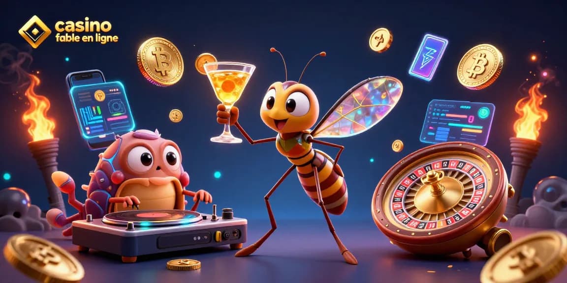Plongez dans l'univers d'un casino fiable en ligne avec un insecte mascotte, un DJ trilobite et une roulette en ammonite.