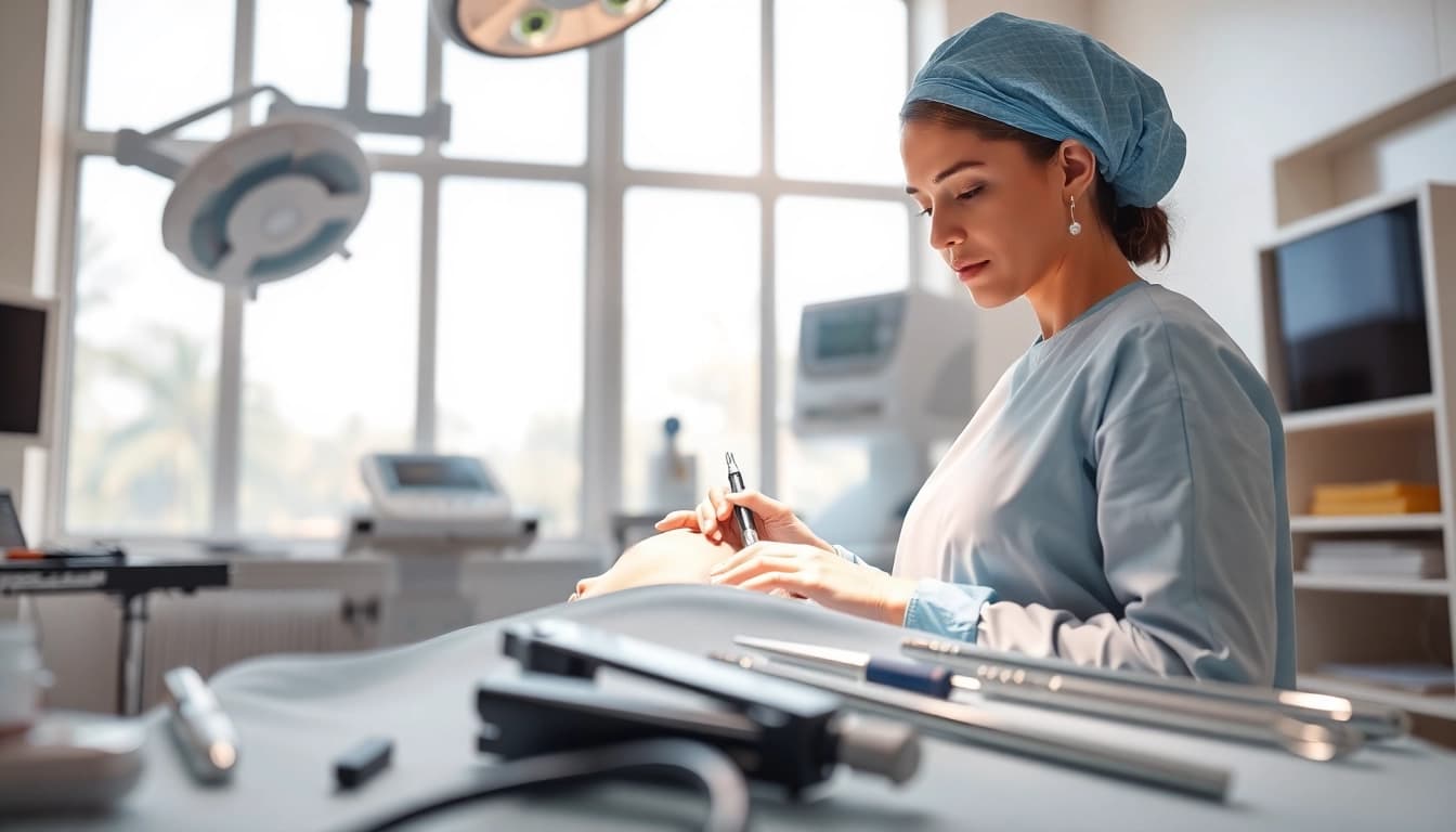 Behandlung bei Kirkegaard Aesthetics mit erfahrenem Chirurgen in ruhiger Umgebung.