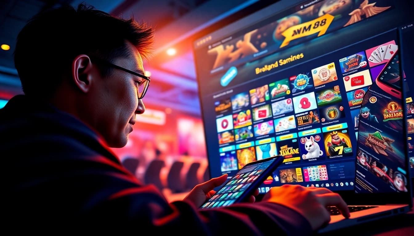 Engaging online gaming experience with MM88, showcasing user-friendly design and diverse games.