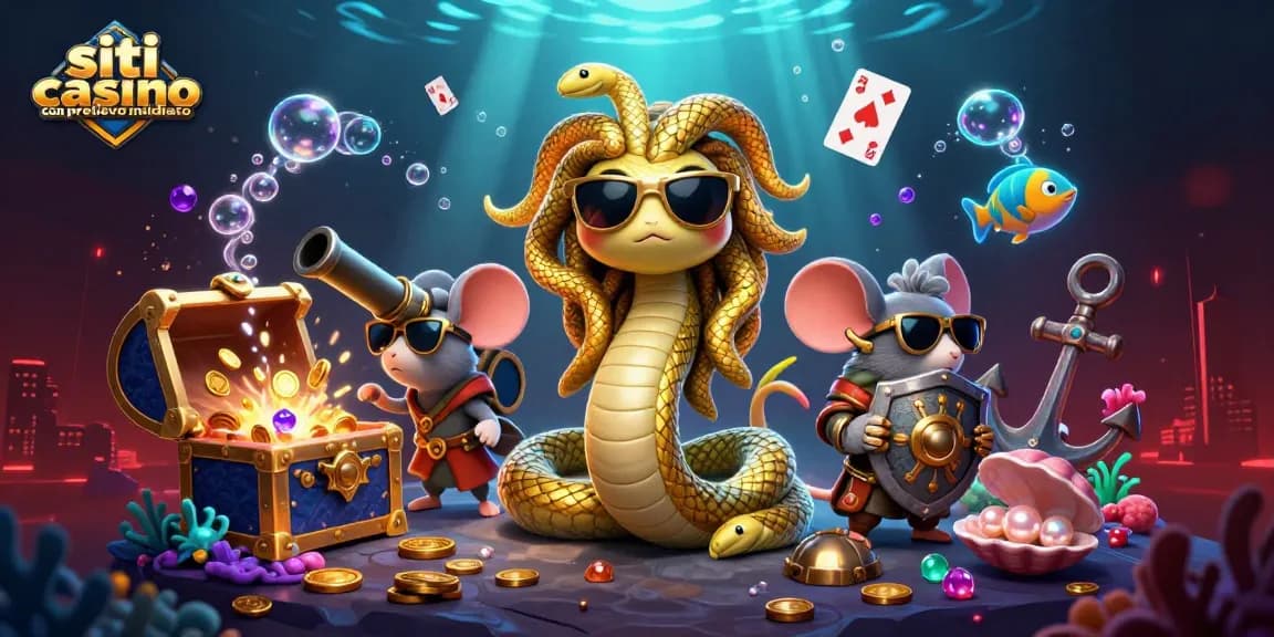 Cattura la tua attenzione con i siti casino con prelievo immediato, un'illustrazione vibrante ed emozionante.