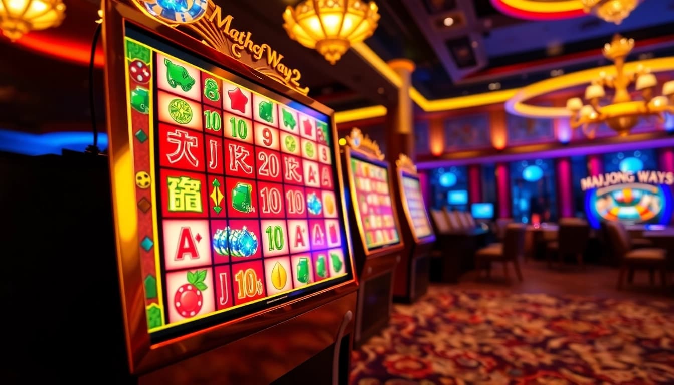 Rasakan sensasi bermain slot Mahjong Ways 2 dengan grafis yang berwarna-warni dan elemen kasino mewah.