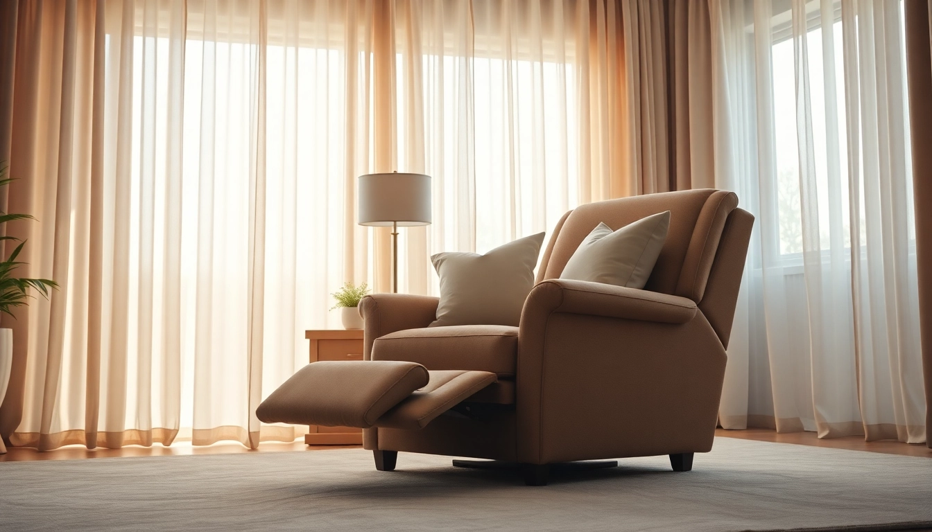 Comfortable sleep chair recliner positioned in a cozy setting, inviting relaxation and ease.