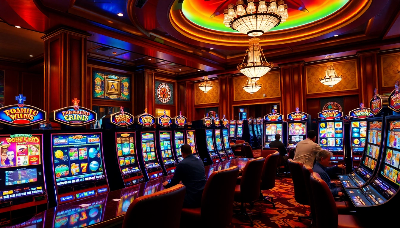 Engaged players enjoying a pragmatic slot experience in a vibrant casino setting.