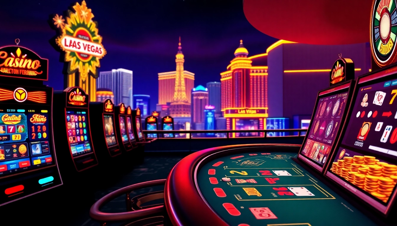 Experience the thrills of Vegas hero with vibrant casino-themed graphics and bright lights.