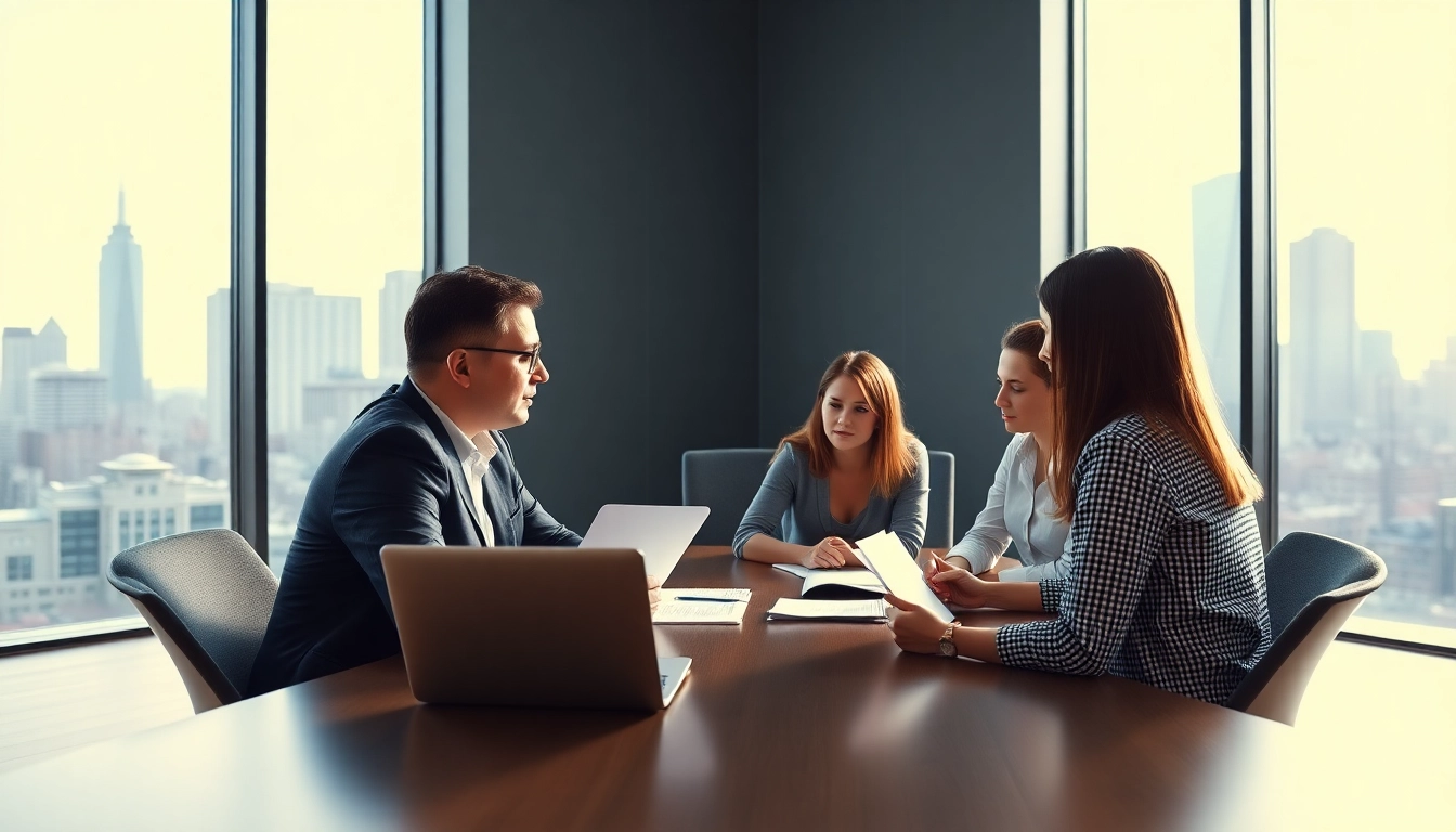 business coach los angeles guiding clients in a modern office, fostering collaboration and success.