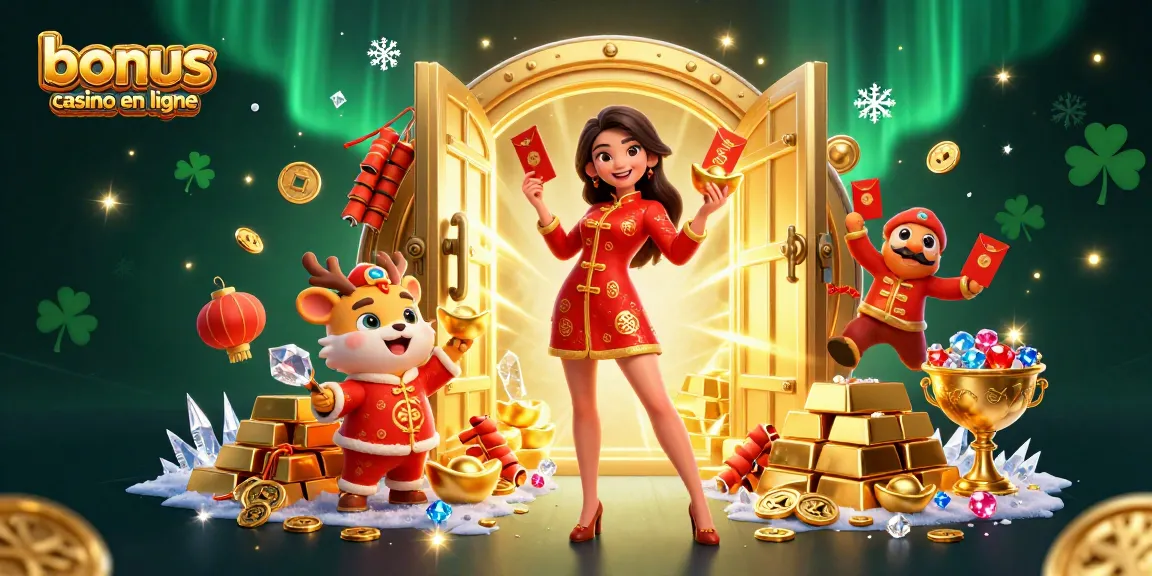 Vivez une action palpitante avec des bonus de casino en ligne dans une scène de festival passionnante.