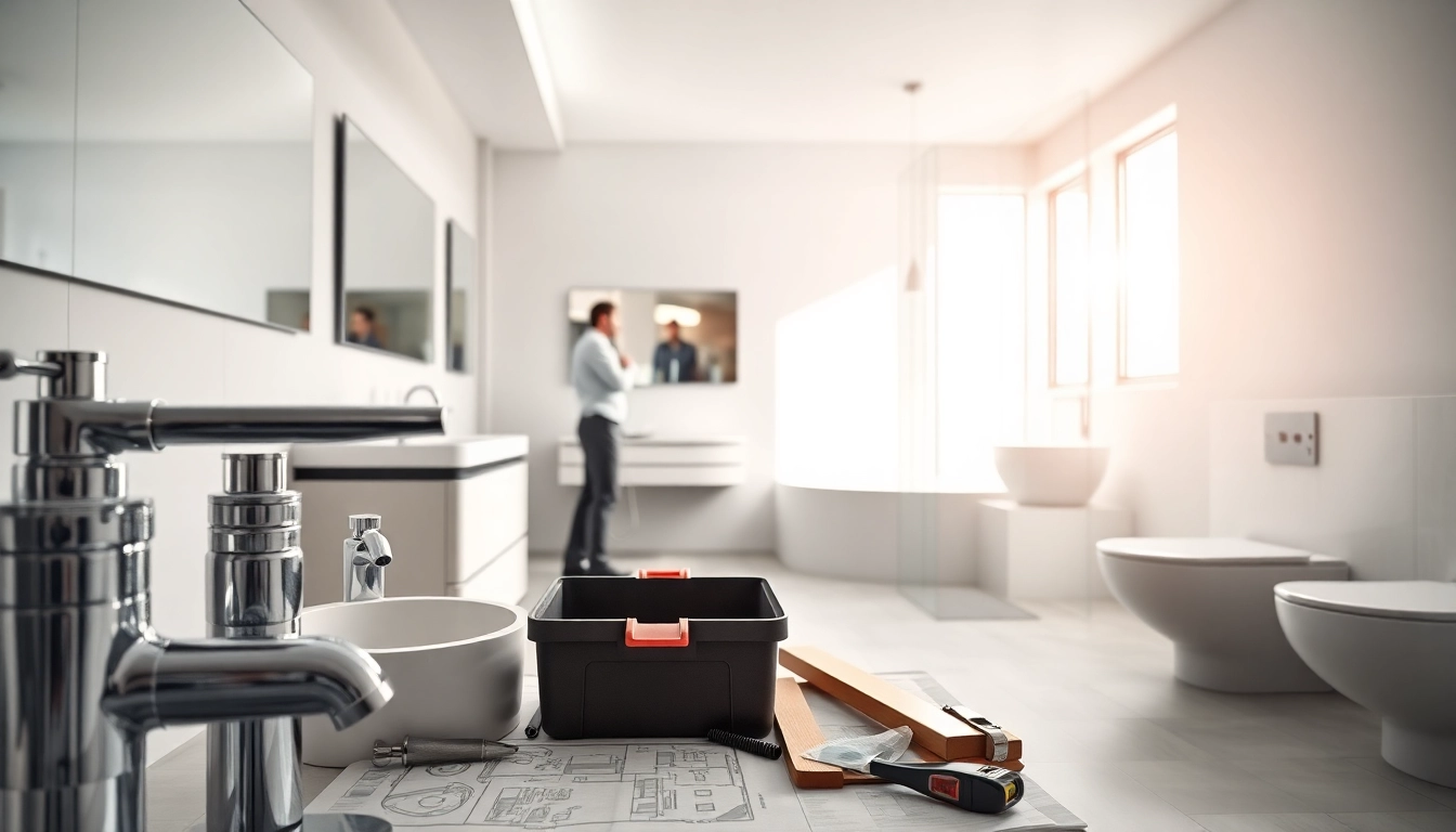 sonni sanitär GmbH präsentiert moderne Sanitärlösungen in einem stilvollen Badezimmer mit hochwertigen Armaturen.