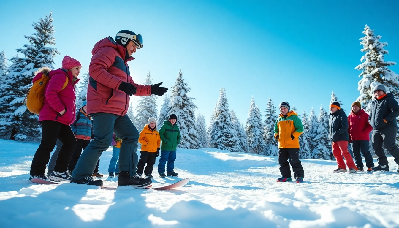 Learn snowboard lessons natick, ma with professional instruction in snowy environment.