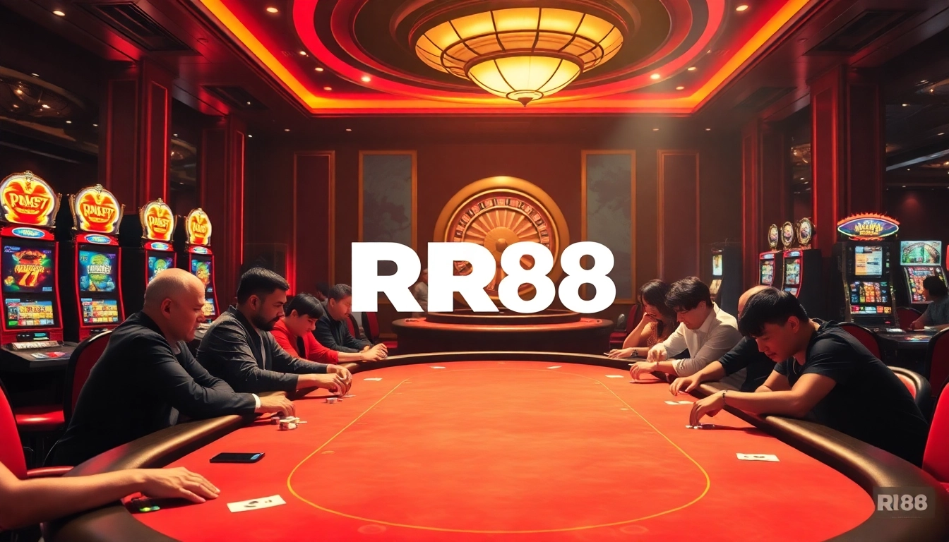 Experience the excitement of gambling at RR88's luxurious casino, featuring high-stakes poker and vibrant slots.