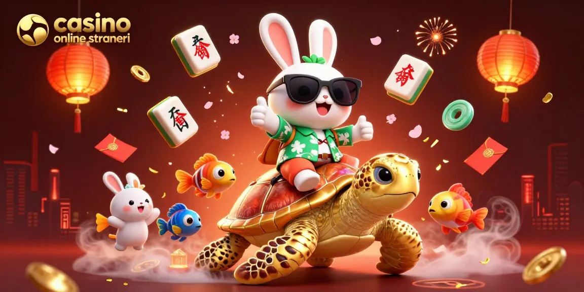 Intraprendi avventure emozionanti nei casino online stranieri con un vivace duo di coniglio e tartaruga.