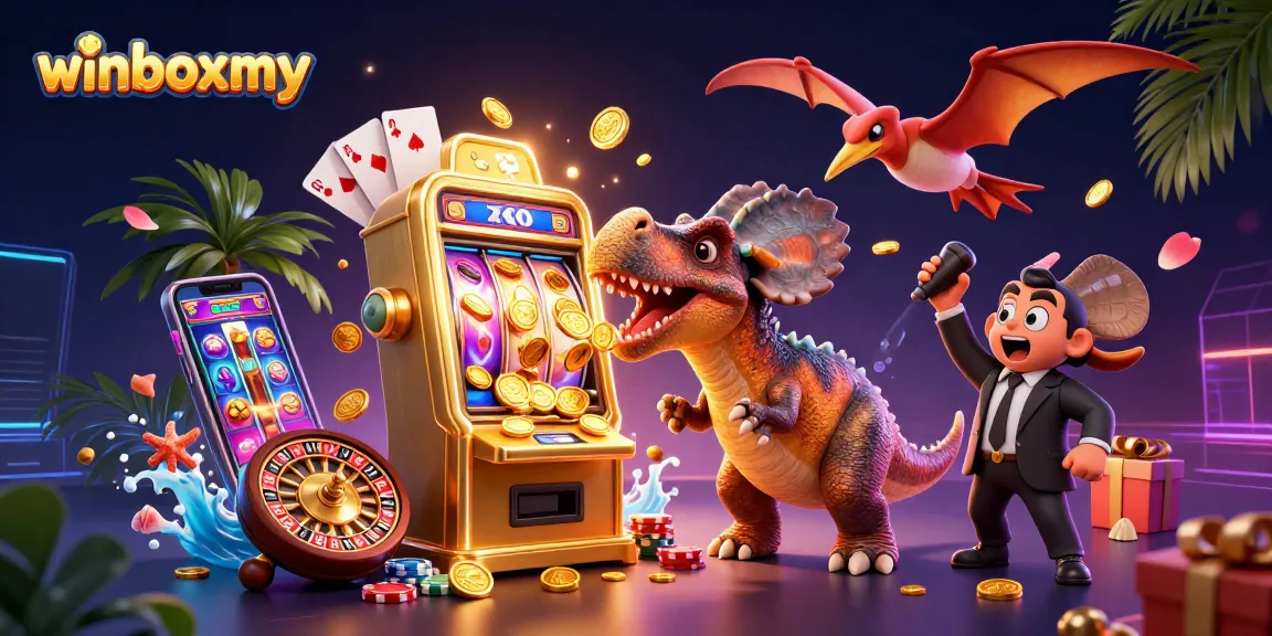 Experience winboxmy as a pachycephalosaurus beats a slot machine for jackpot coins!