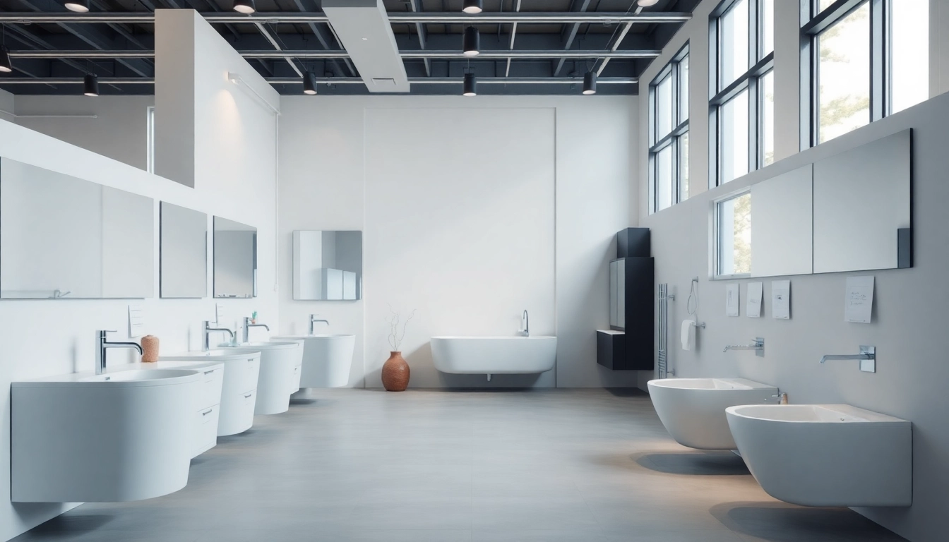 Sanitäre Lösungen von sonni sanitär GmbH in modernem Ausstellungsraum präsentiert.
