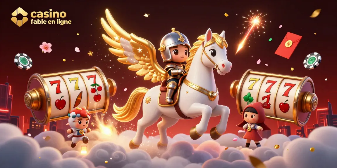 Découvrez un univers fascinant avec casino fiable en ligne, où un cheval céleste et un chevalier explorent des jeux de casino.