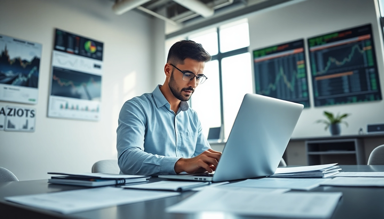 Engaging in US stock trading In Saudi Arabia with a professional trader analyzing market trends.