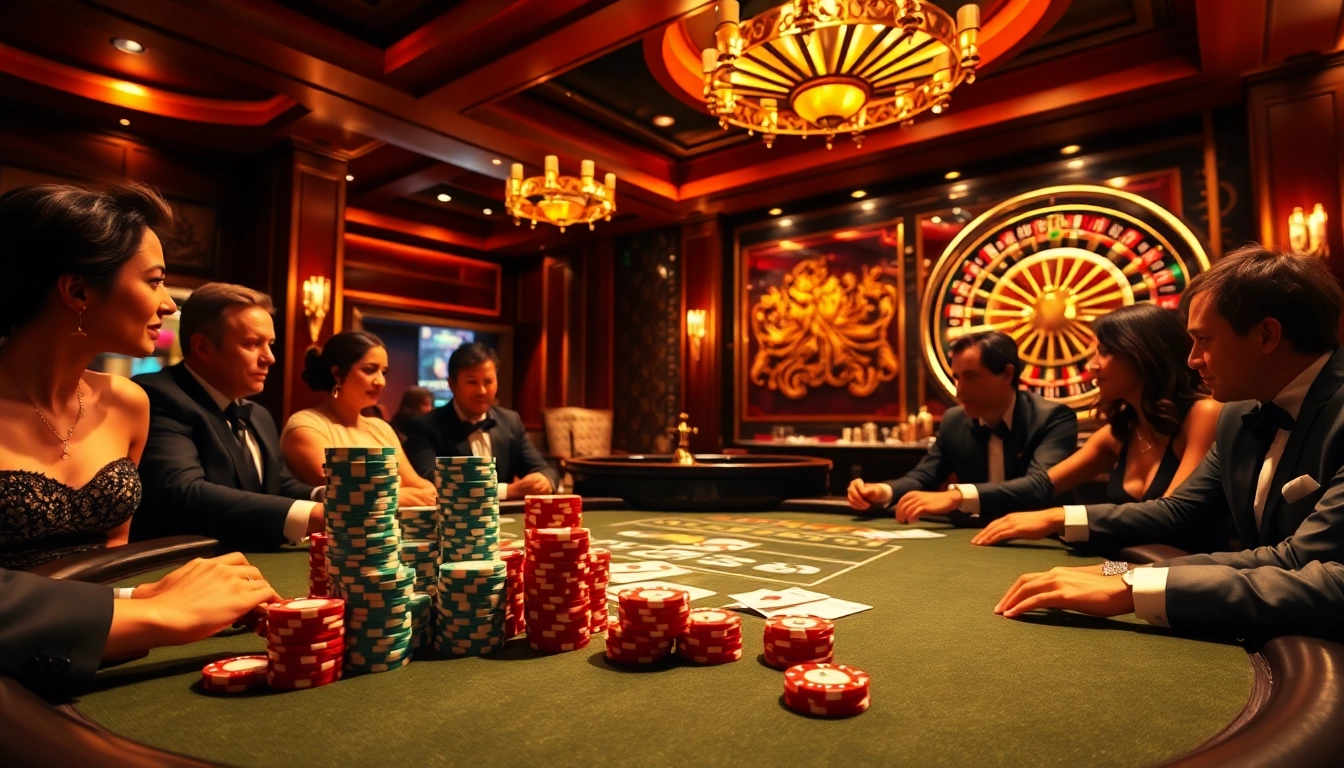 Experience thrilling poker gameplay at https://123hero.pro/ with players, chips, and excitement in a luxurious casino.