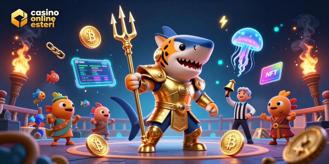 Vinci nei migliori casino online esteri con un emblema di progresso e gioco.