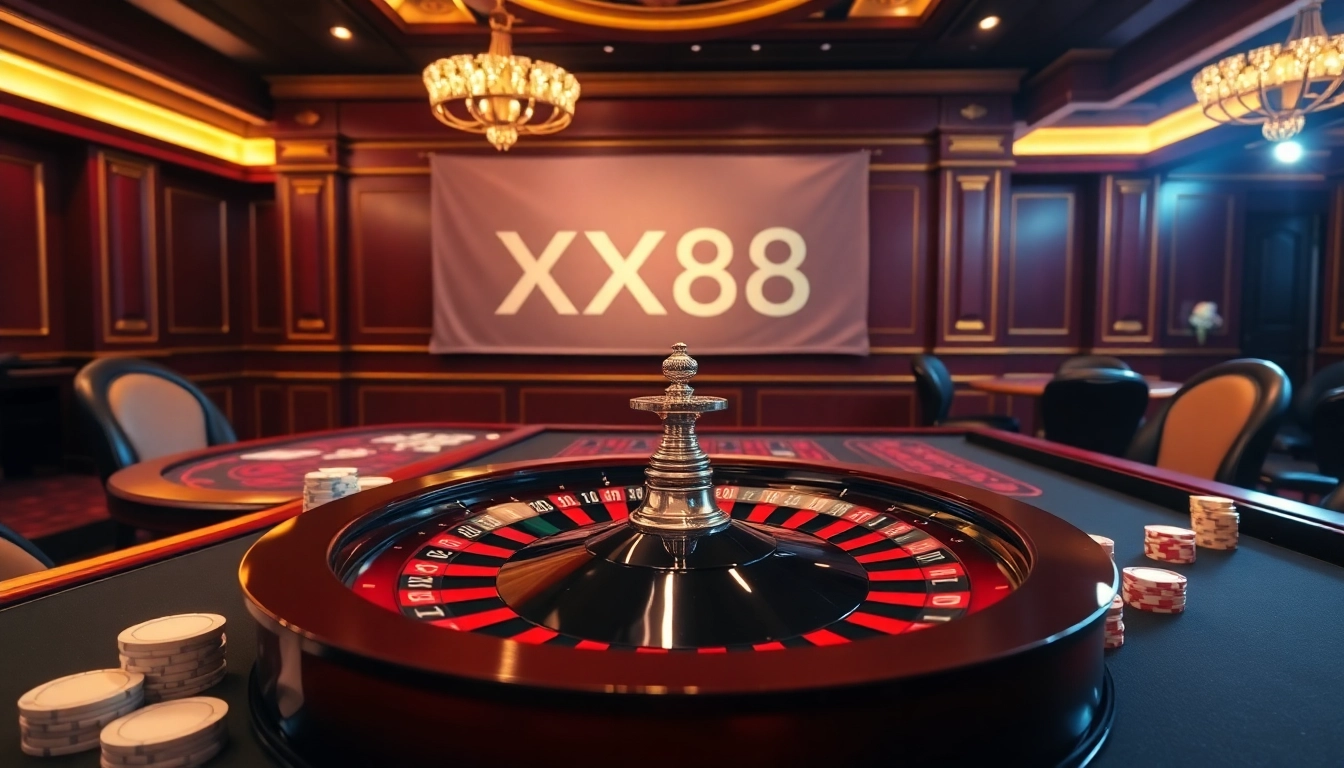 Experience the excitement of winning at XX88's luxurious casino with poker and roulette.