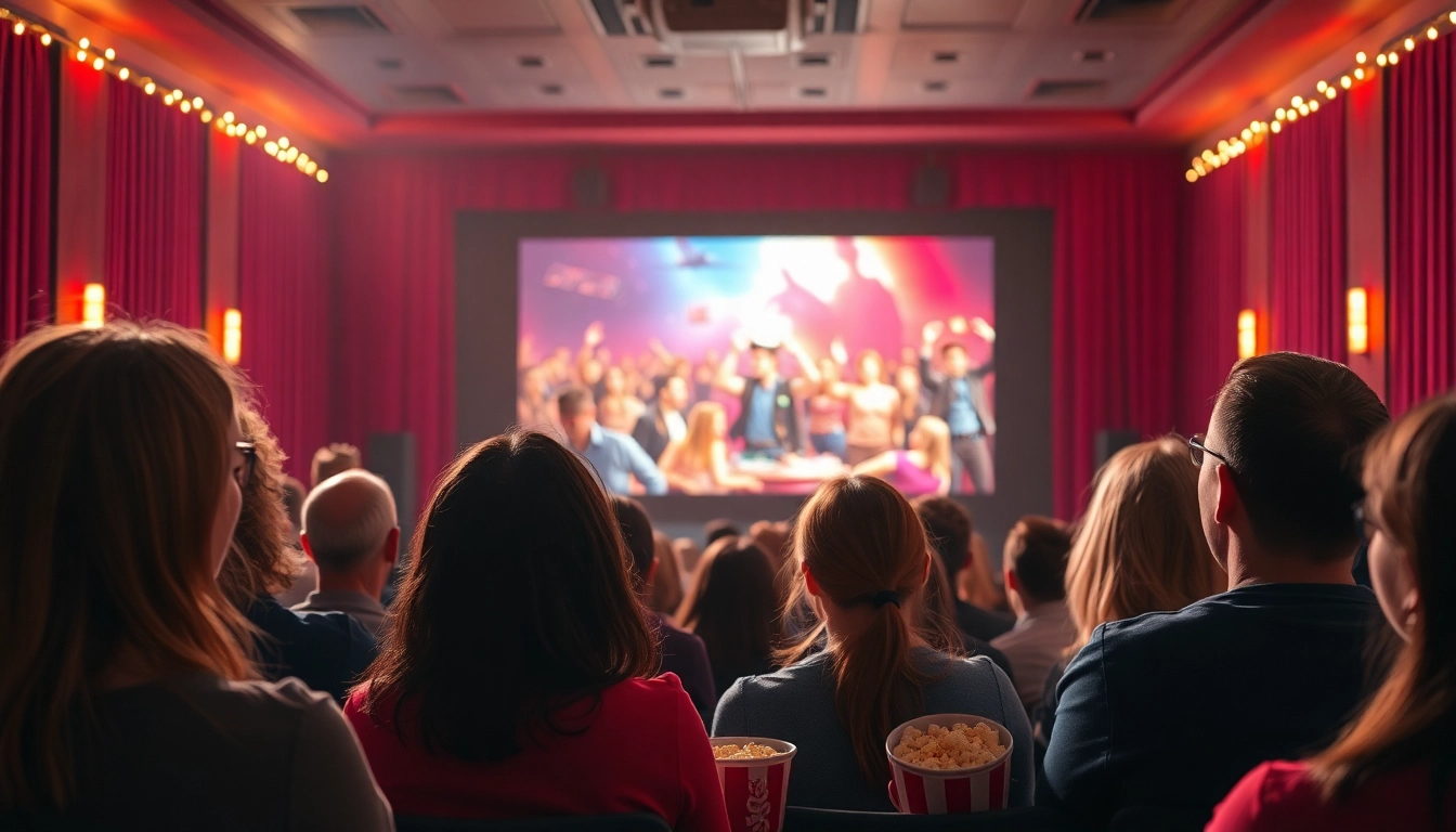 ดูหนังในบรรยากาศที่ใกล้ชิดกับผู้ชมที่มีความสนุกสนาน