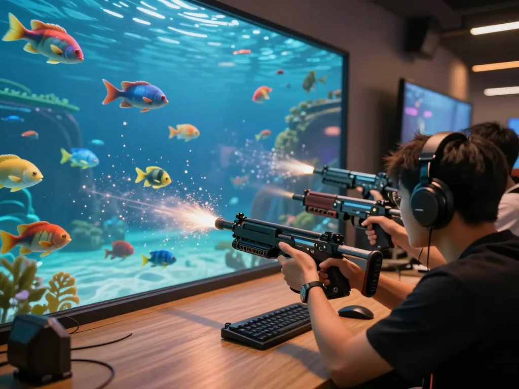 Bắn Cá Hải Vương gameplay showcasing a player skillfully shooting fish in a colorful underwater world