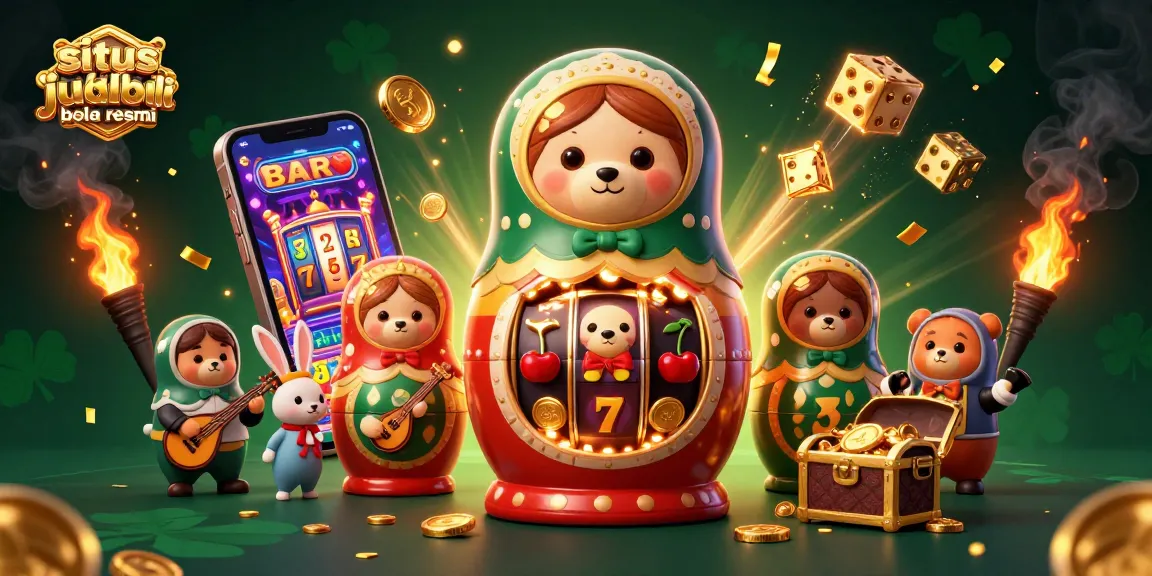 Celebrate with the vibrant energy of situs judi bola resmi as characters enjoy casino themes.