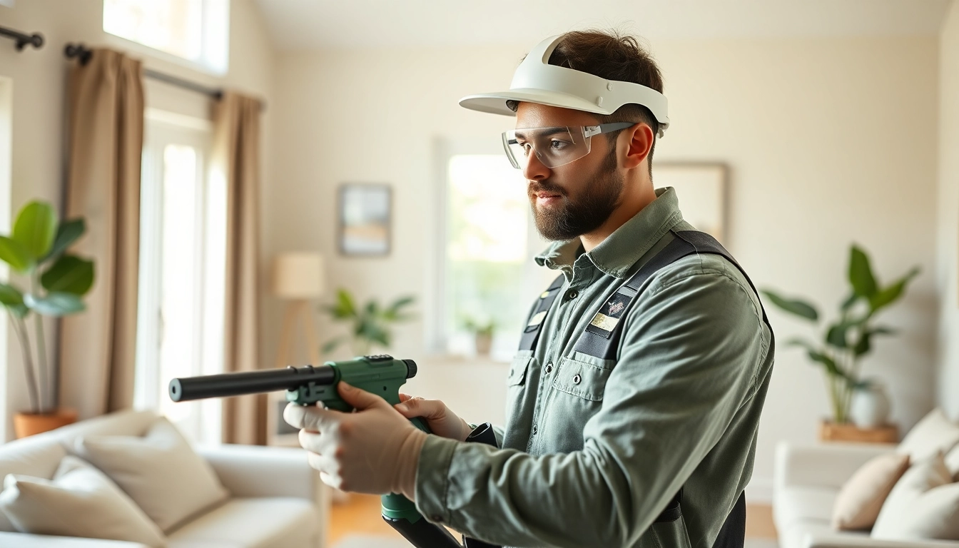 Implementing indoor safe bug extermination techniques for a clean and safe home environment.