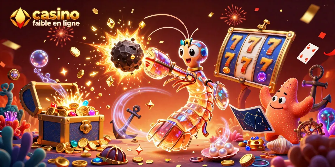 Illustration 3D d'un samouraï galactique et figurines colorées dans un casino fiable en ligne.