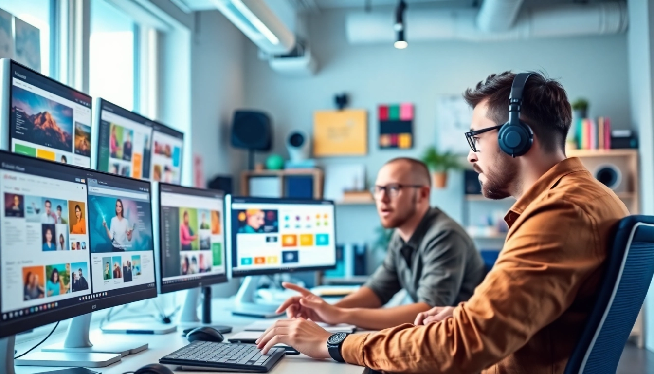 Web Design Hereford professional creating modern digital solutions in an inspiring workspace.