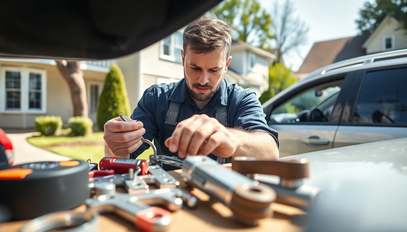 Providing fast locksmiths service in St. Louis, MO during an automotive lockout.