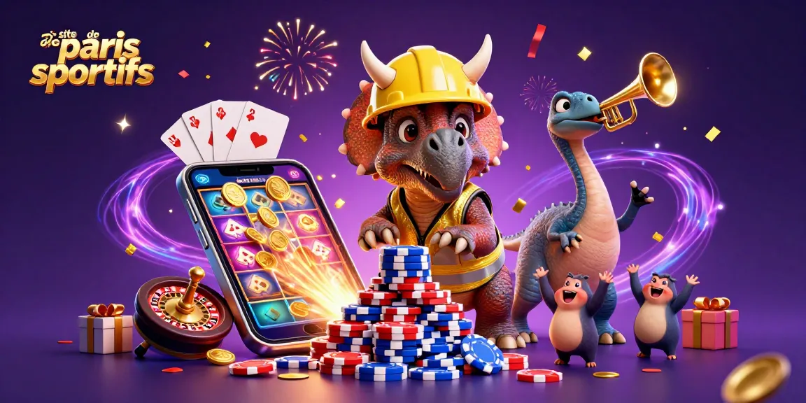 Pariez comme un pro sur le site de paris sportifs avec cette illustration animée de dinosaures.