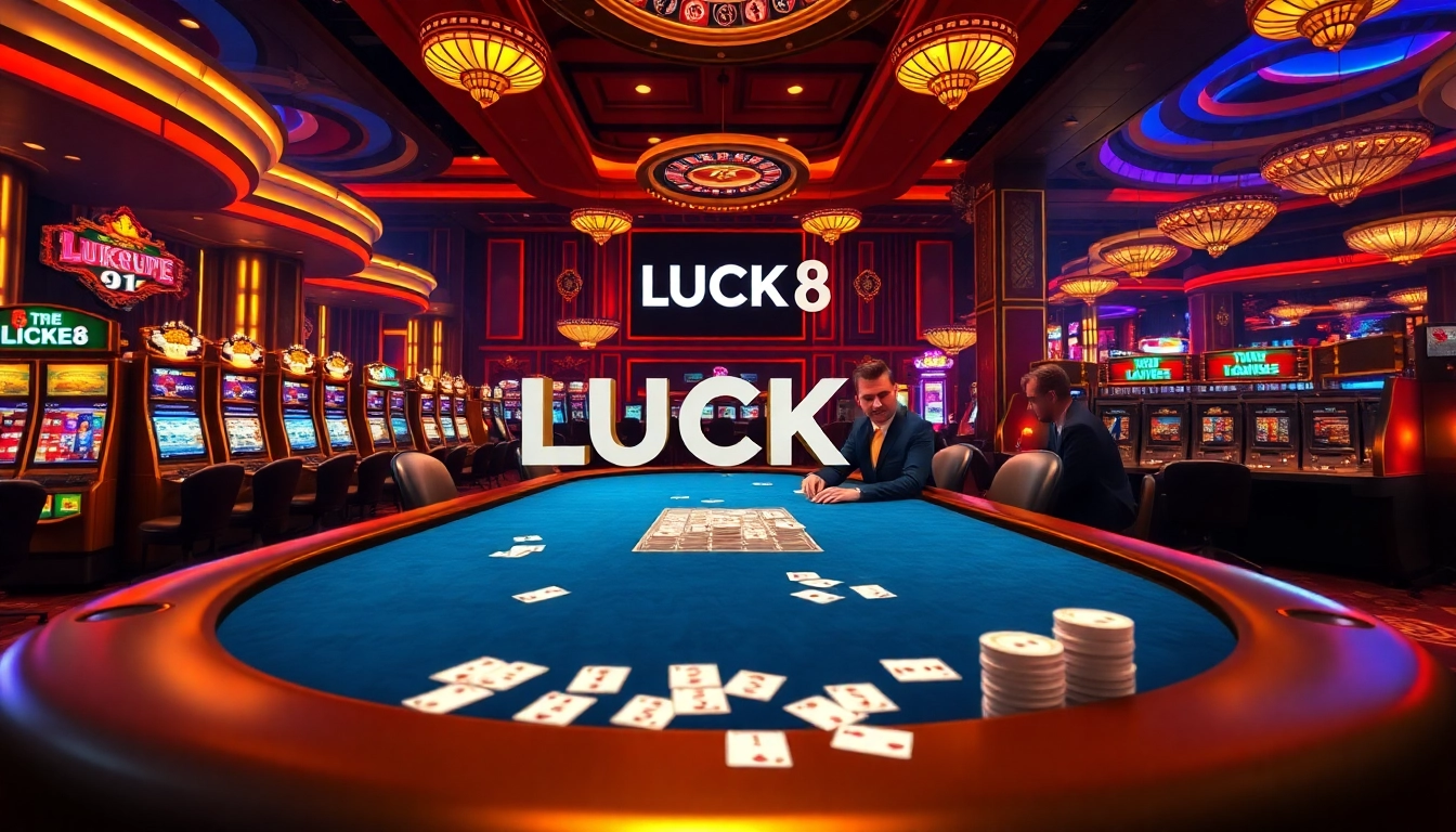 Experience the excitement of LUCK8 casino with luxurious poker games and vibrant slot machines.